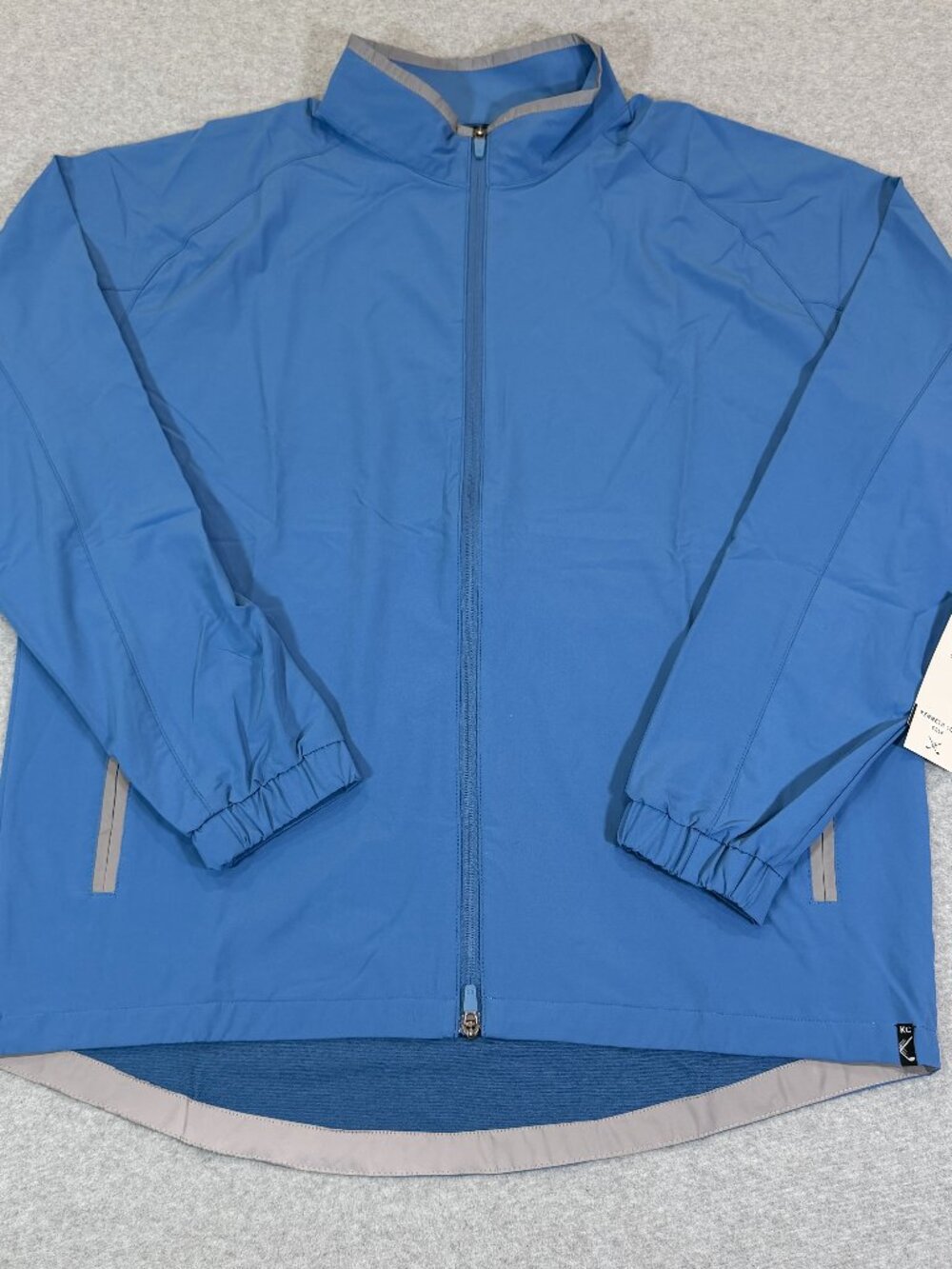 Kenneth Cole Golf Mens Full Zip Performance Windbreaker Jacket XL Light Blue NWT
